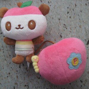 Sanrio 2007 Pandapple Apple Worm Caterpillar Plush 7”